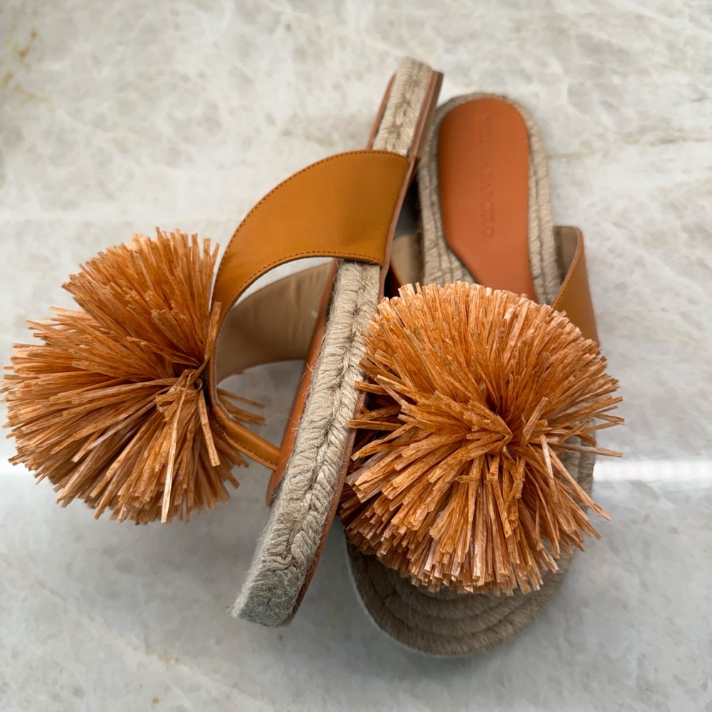 Paloma Barcelo Daruma Sandals Brown/Orange Size 8-8.5